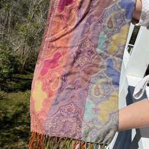 Rainbow pashmina scarf